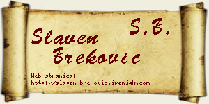 Slaven Breković vizit kartica